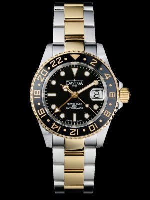 Davosa Ternos Ceramic GMT Black-Gold Dive Watch