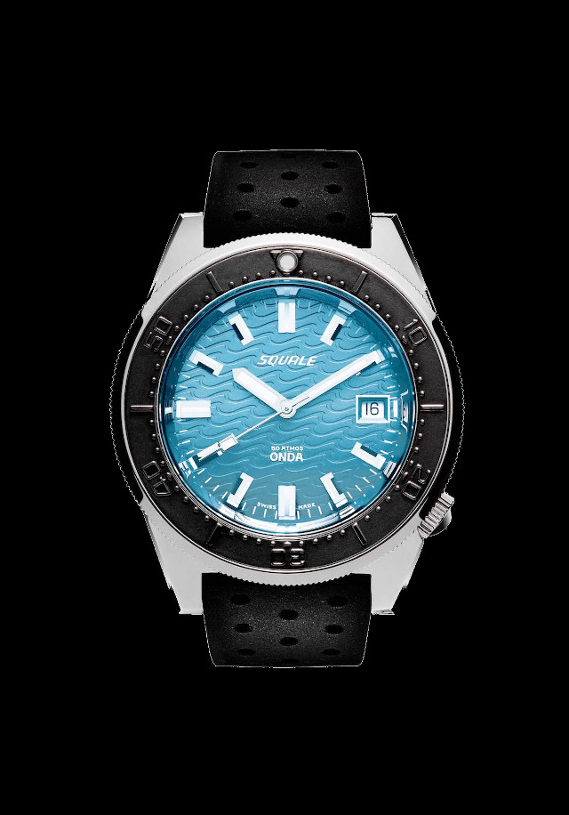 Squale 50 atmos 1521 Dive Watch - Onda Azzurro Black