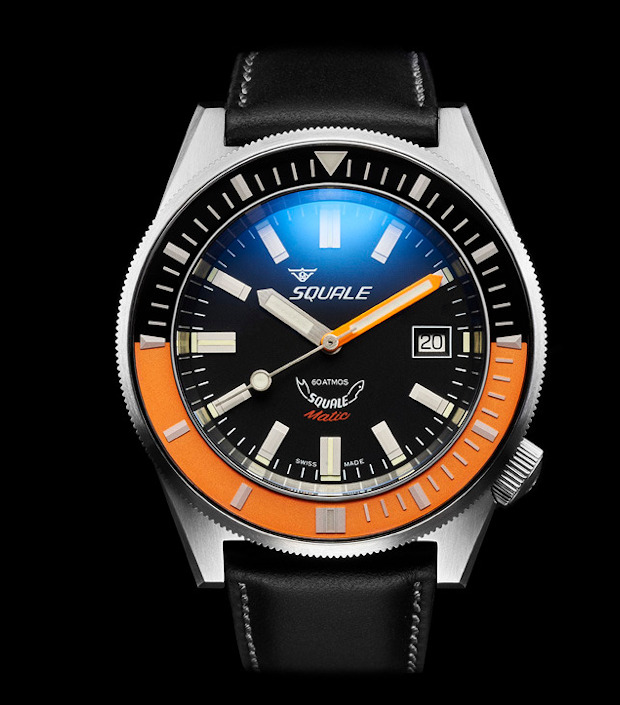 Squale 60 atmos Squalematic Dive Watch - Orange/Black