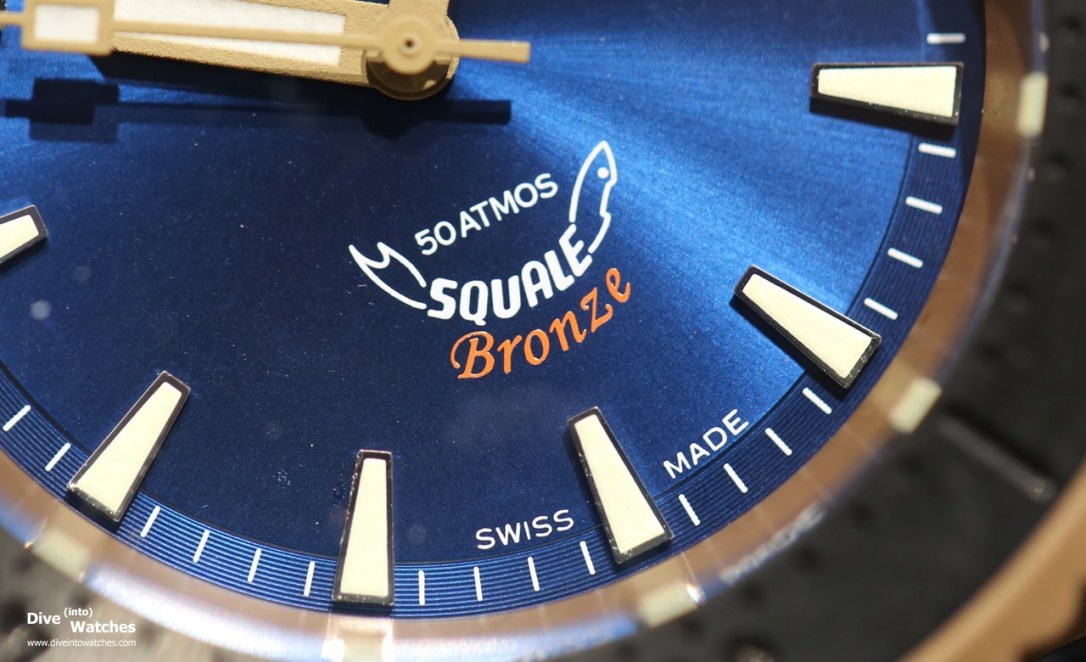 Squale 50 atmos 1521 Bronze Blue Dive Watch