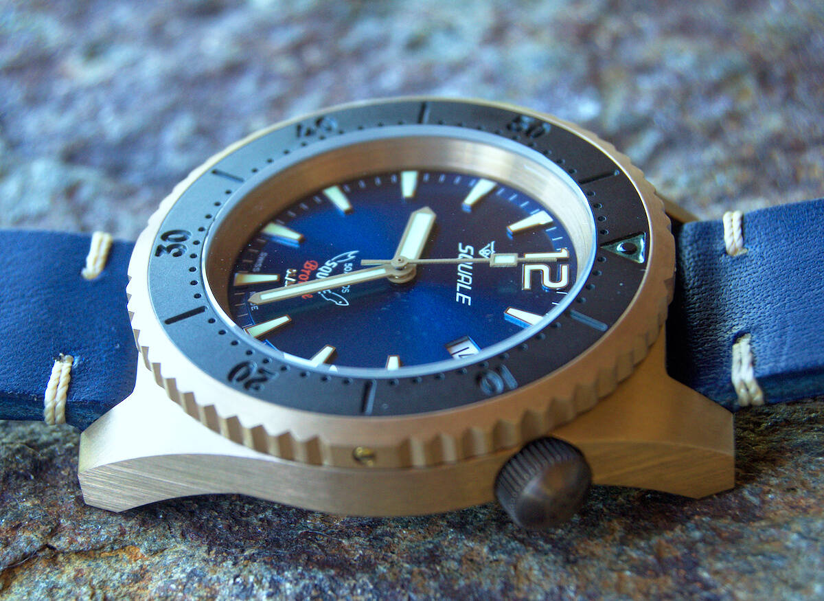 Squale 50 atmos 1521 Bronze Blue Dive Watch