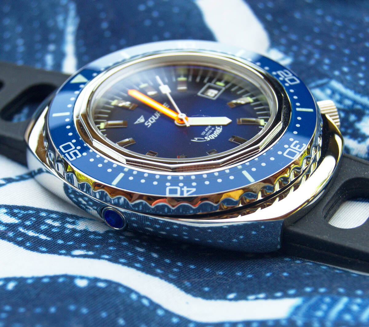 Squale 101 atmos 2002 Professional Dive Watch - Blue Polished