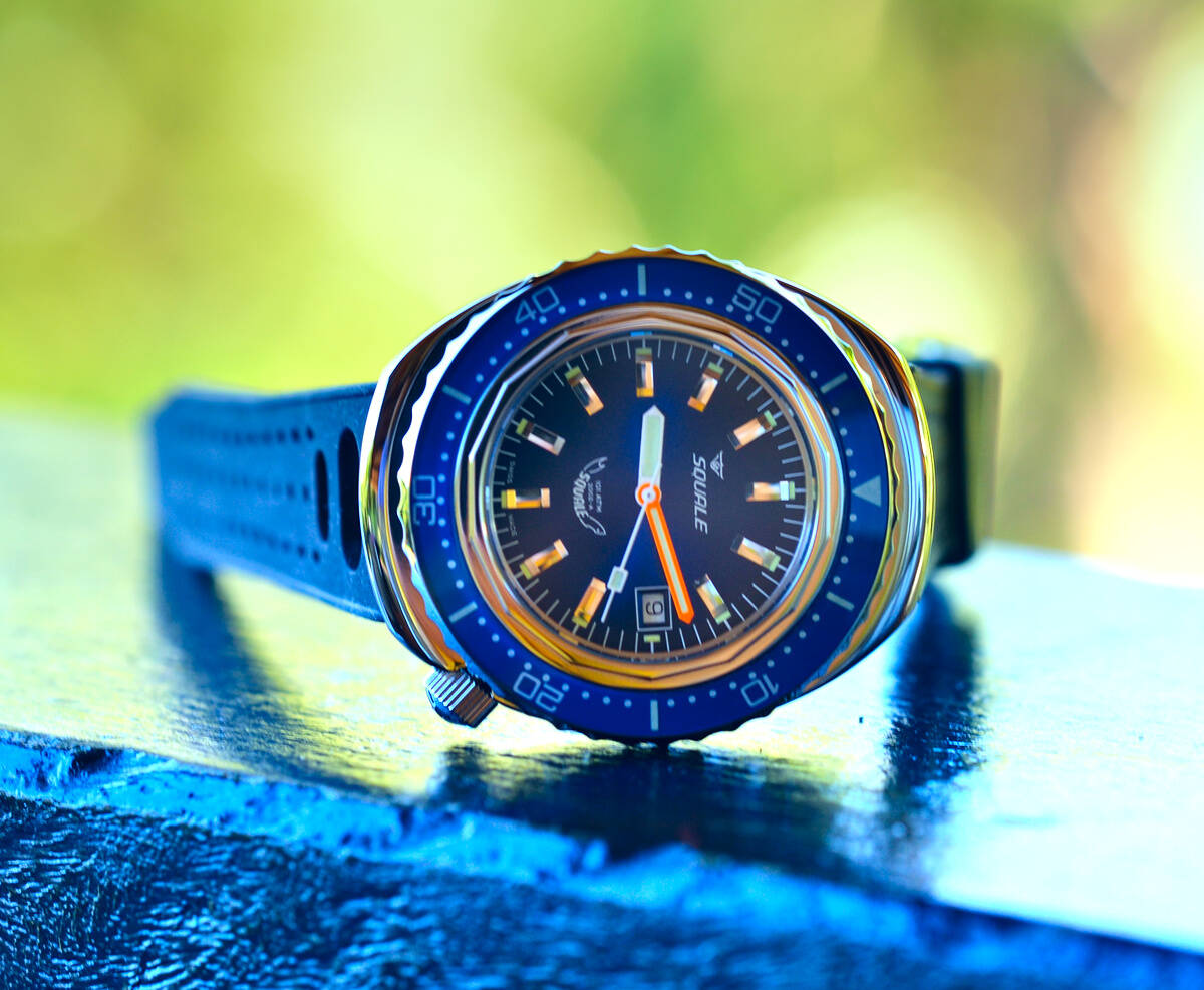 Squale 101 atmos 2002 Professional Dive Watch - Blue Polished