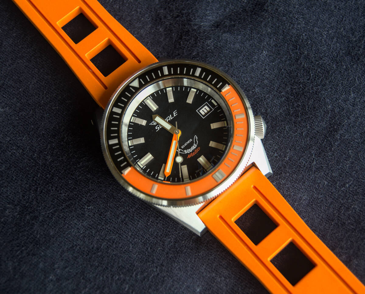 Squale 60 atmos Squalematic Dive Watch - Orange/Black