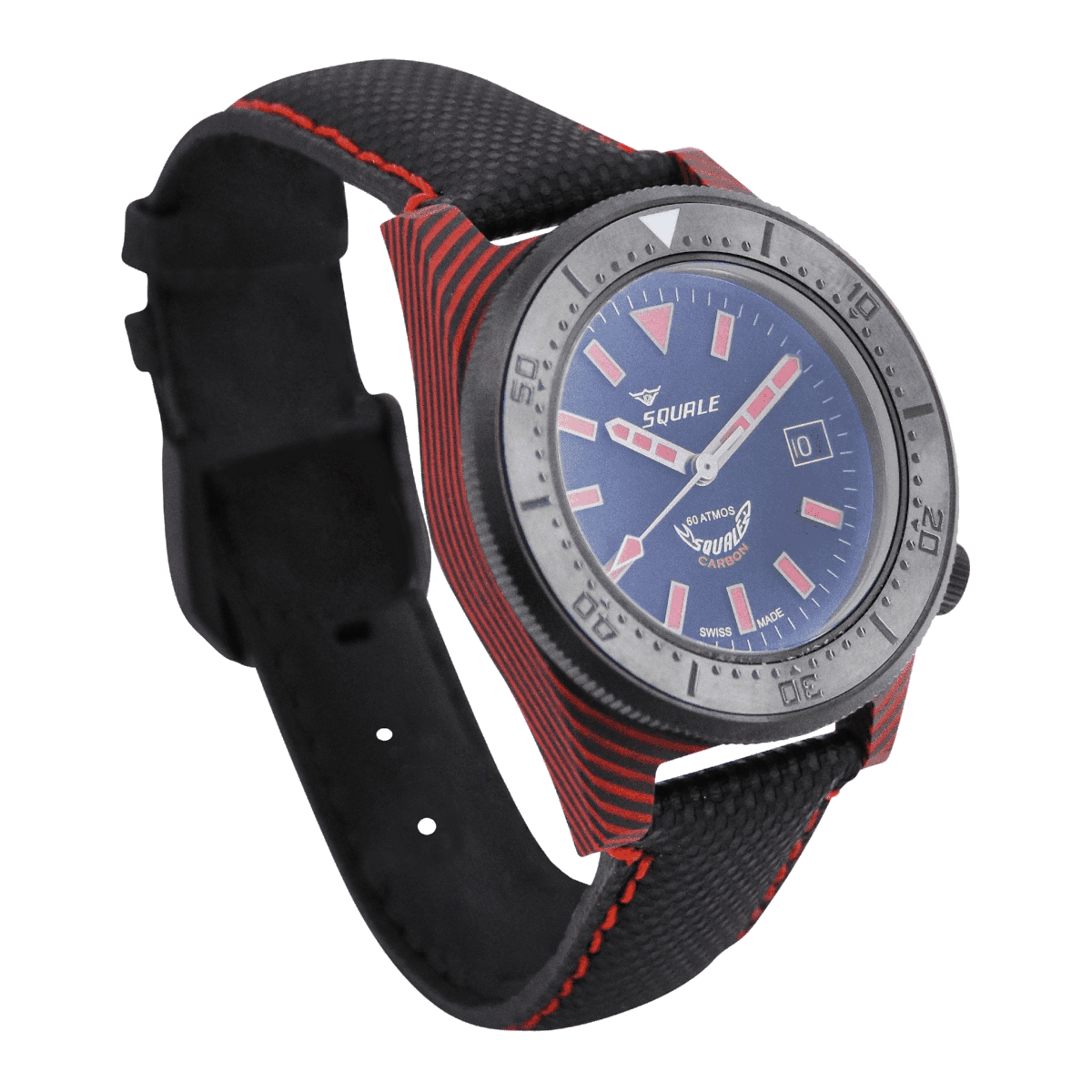 Squale T-183 Carbon Dive Watch - Red