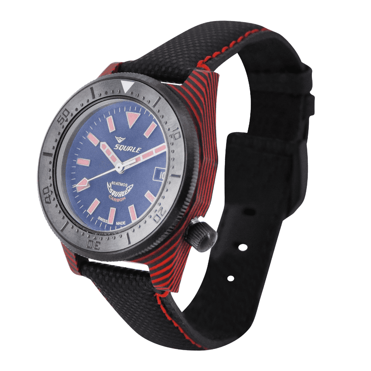 Squale T-183 Carbon Dive Watch - Red