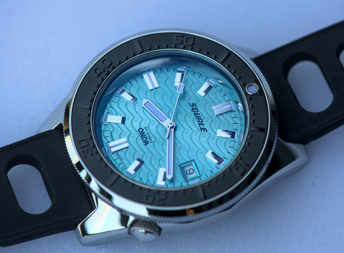 Squale 50 atmos 1521 Dive Watch - Onda Azzurro Black