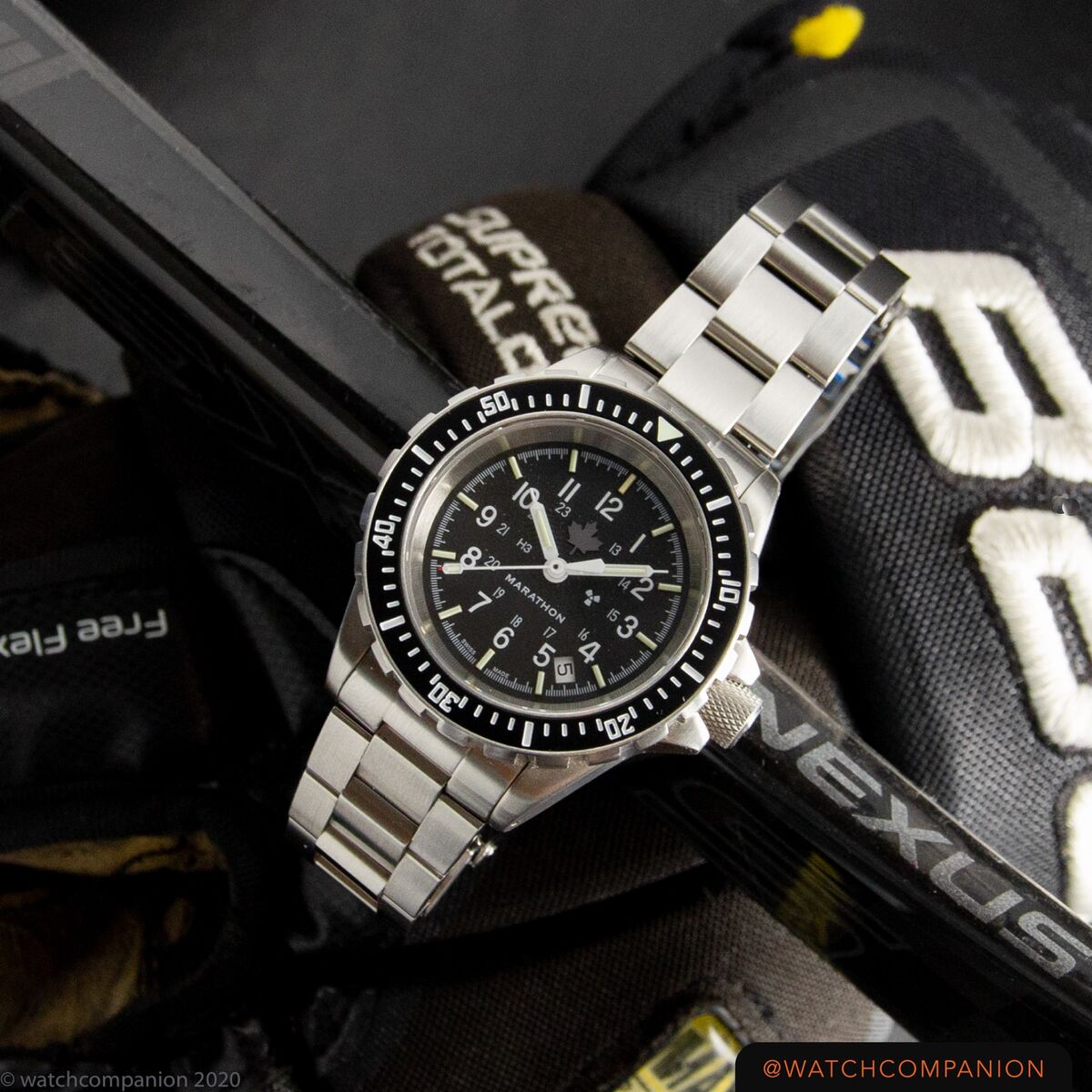 Marathon GSAR Search and Rescue Dive Watch - Grey Maple Markings