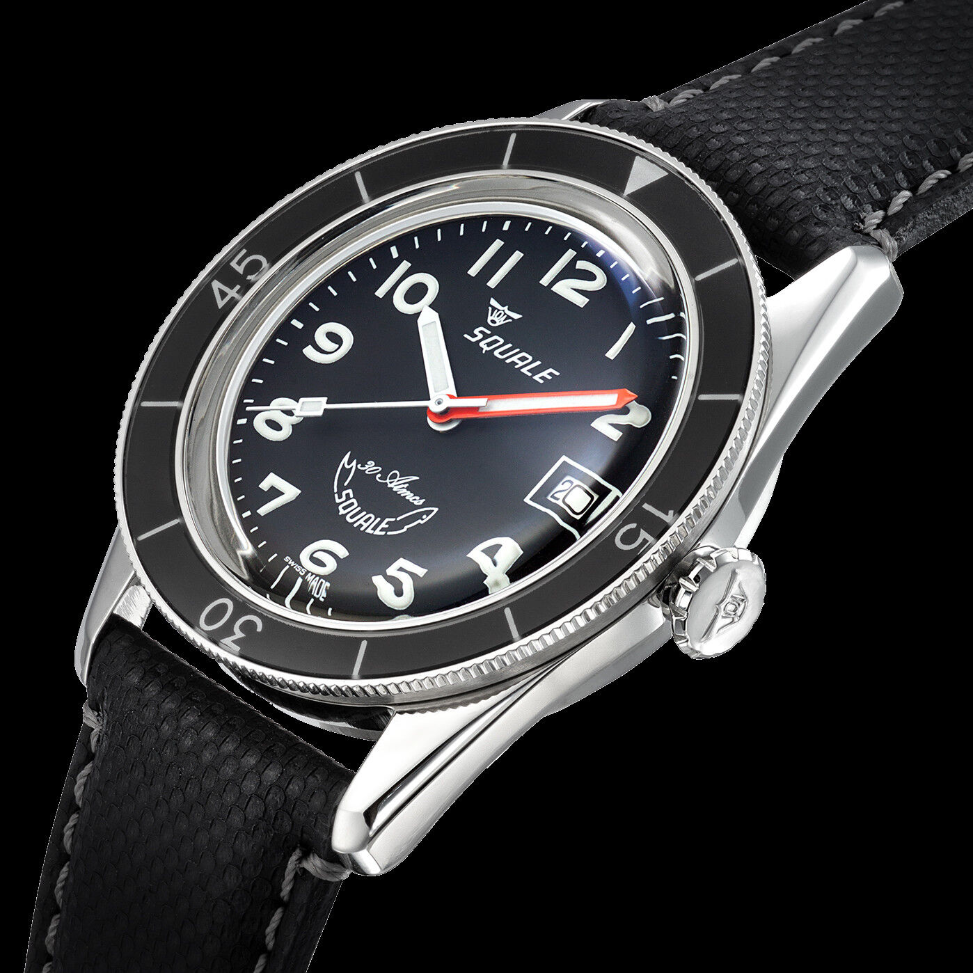 Squale Sub-39 Black Arabic Dive Watch