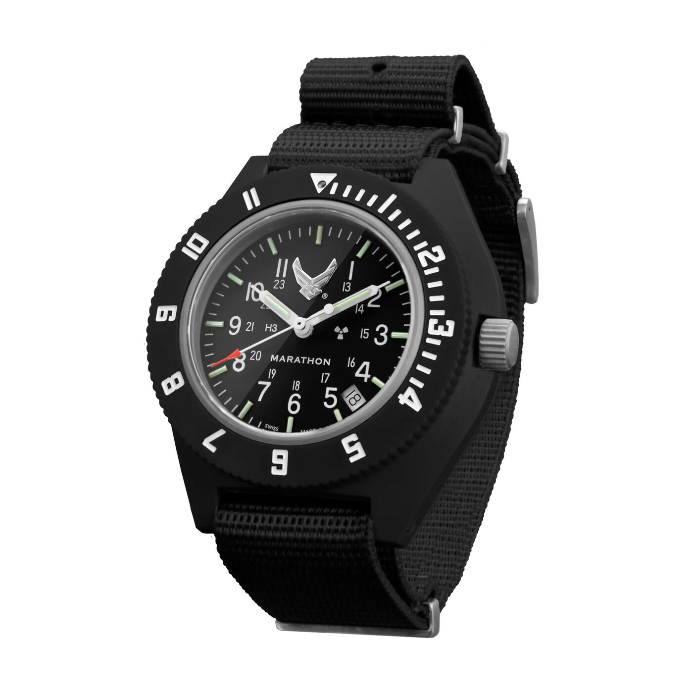 Marathon Pilot Navigator Watch with Date - Black USAF