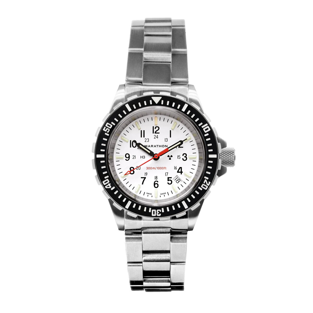 Marathon Arctic TSAR Search and Rescue Dive Watch with Steel Bracelet