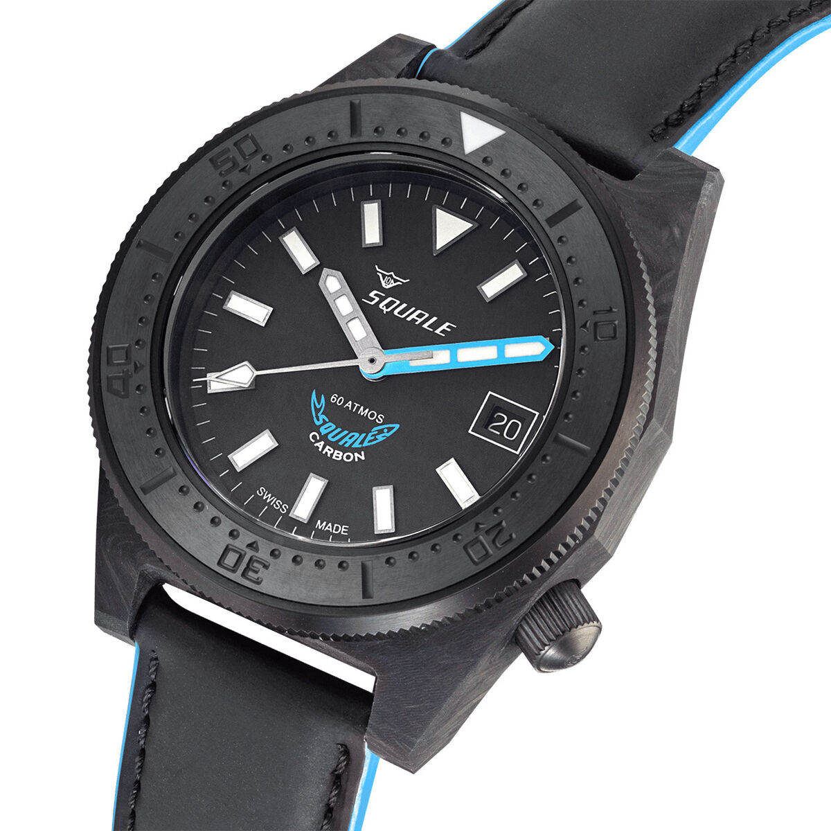 Squale T-183 Forged Carbon - Grey/Blue
