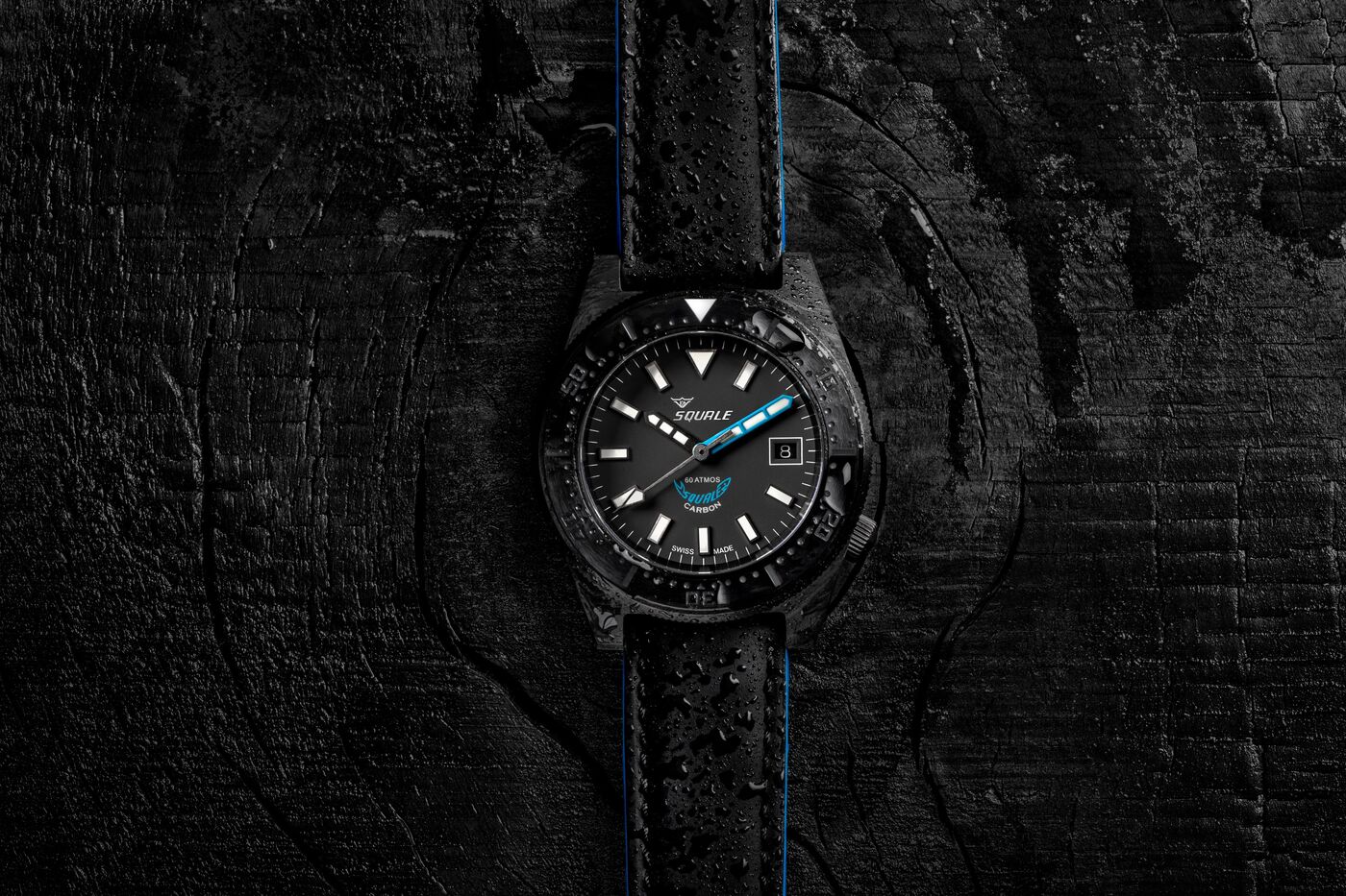 Squale T-183 Forged Carbon - Grey/Blue