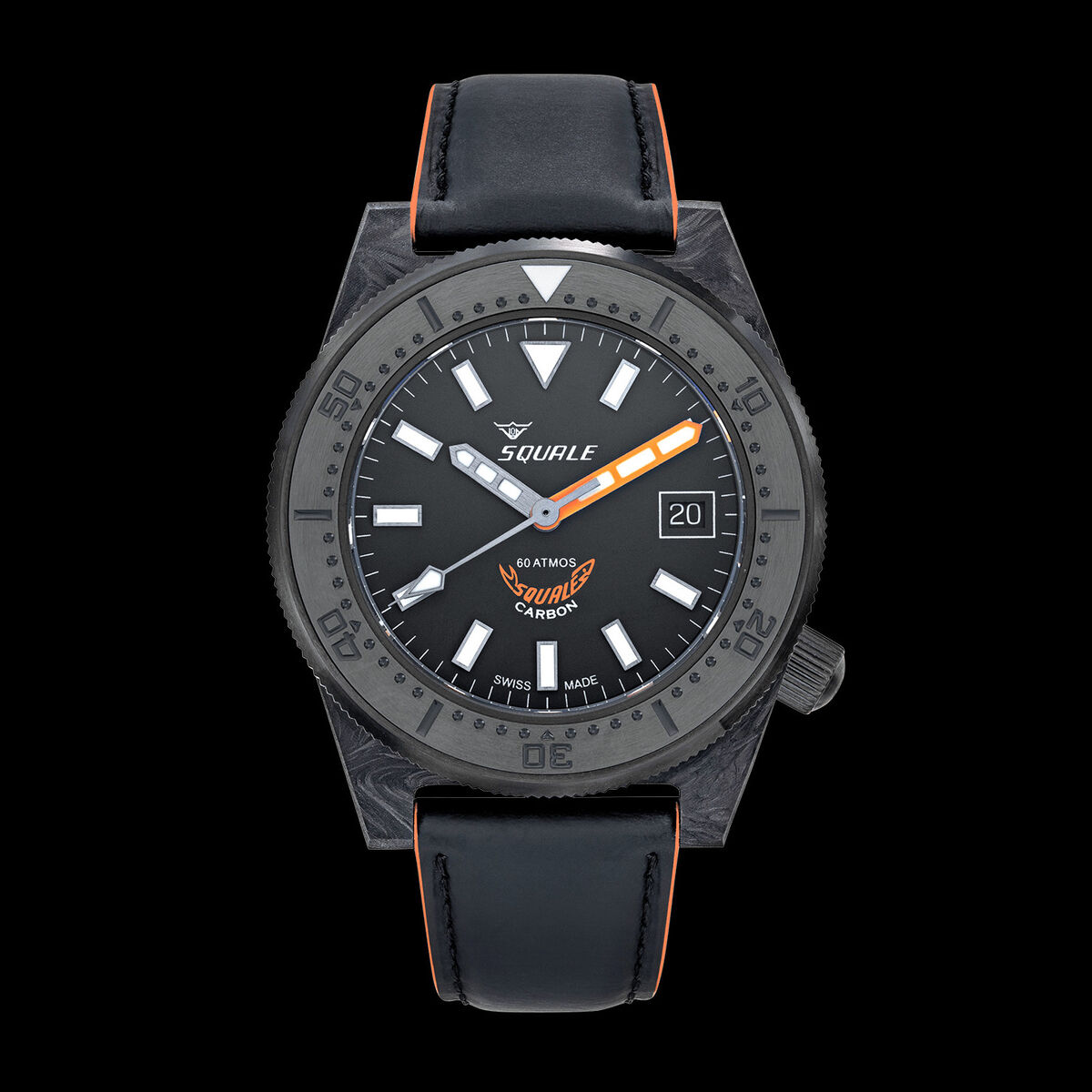 Squale T-183 Forged Carbon - Grey/Orange