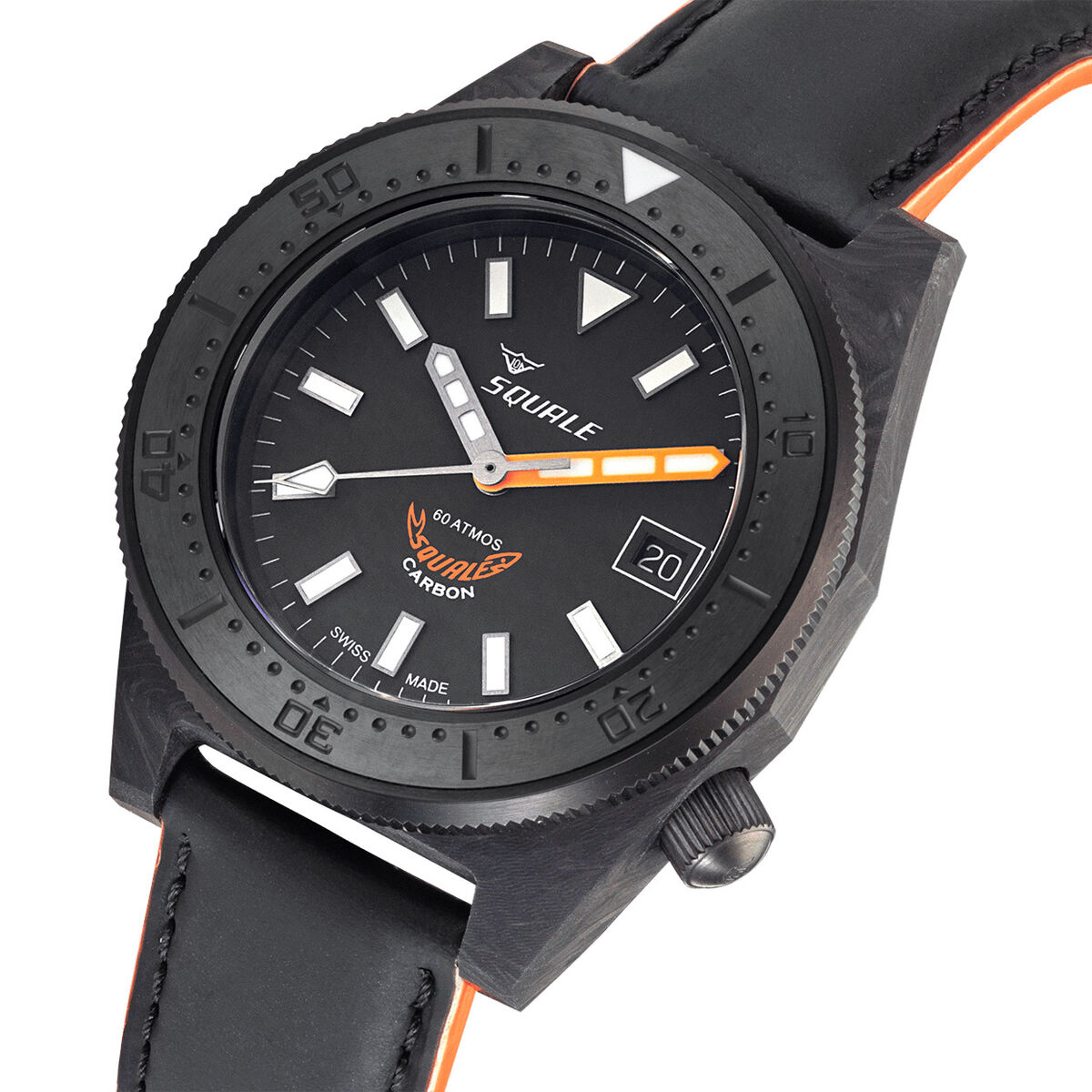 Squale T-183 Forged Carbon - Grey/Orange