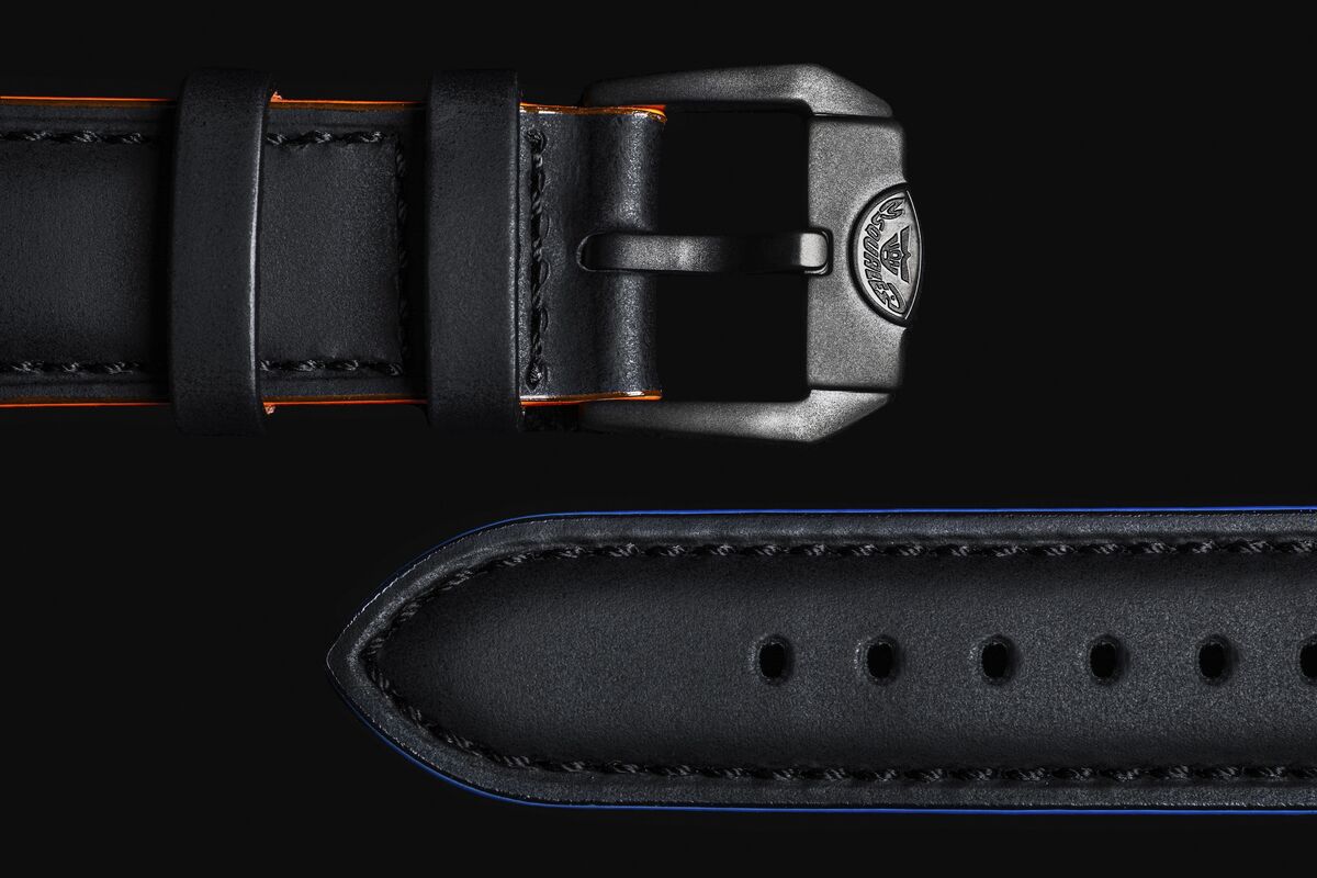 Squale T-183 Forged Carbon Rubberized Leather Straps