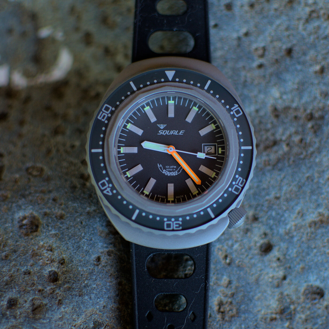 Squale 101 atmos 2002 Grey Blasted Dive Watch