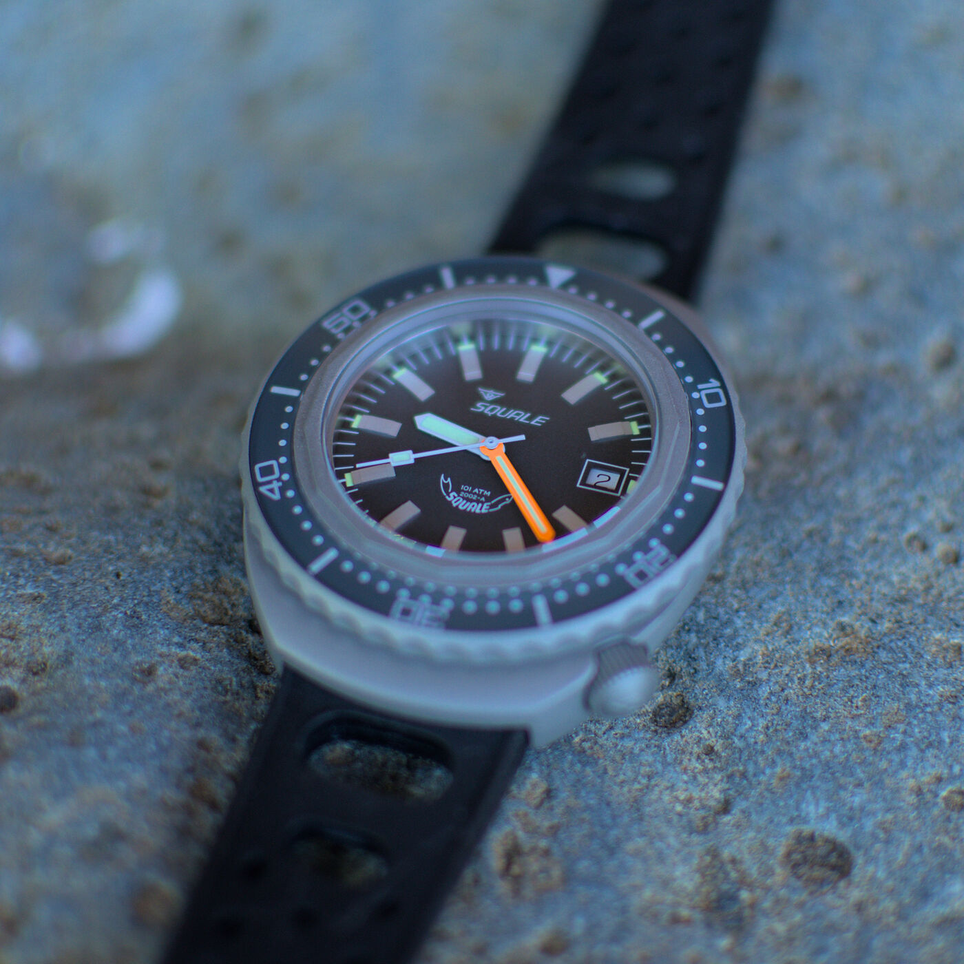 Squale 101 atmos 2002 Grey Blasted Dive Watch