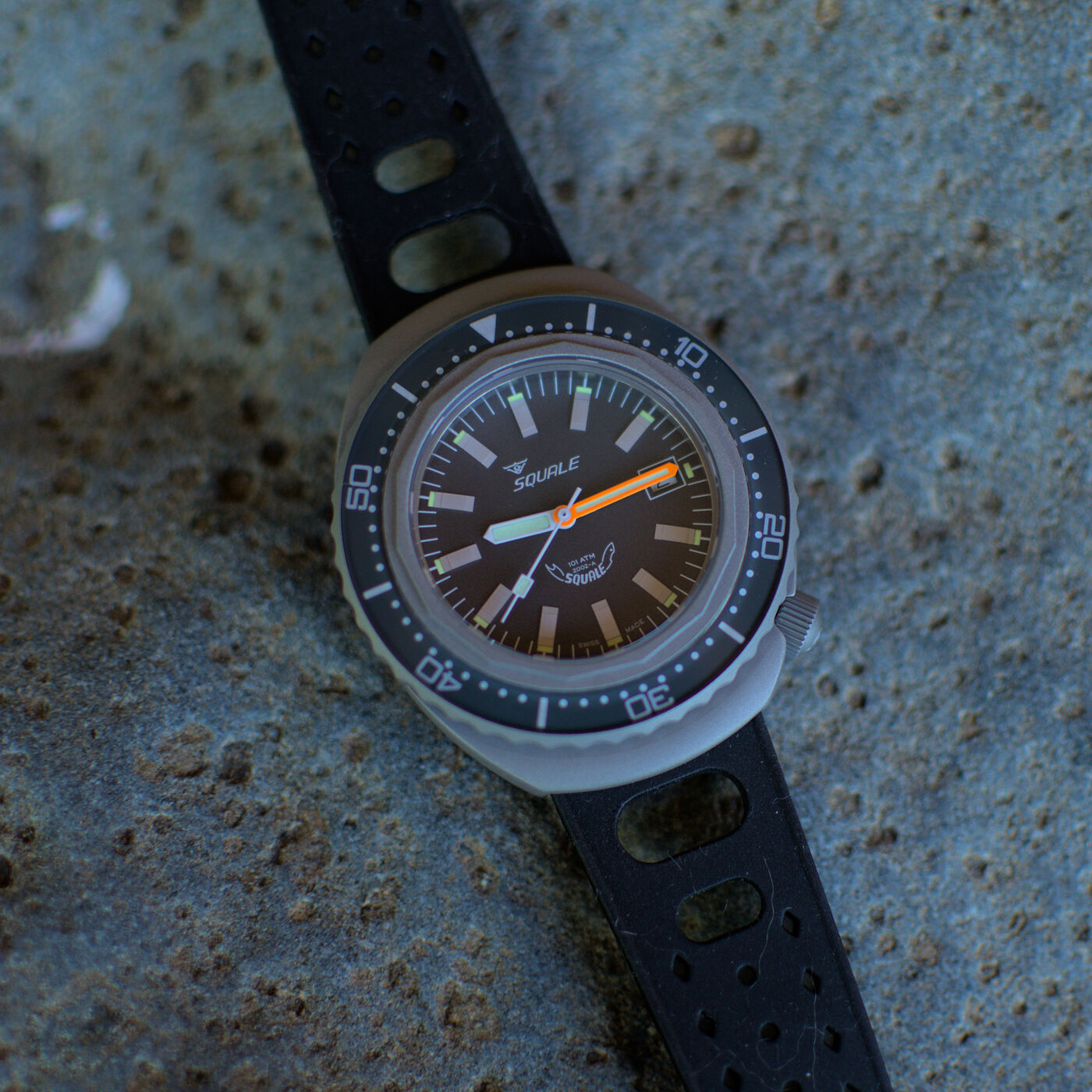 Squale 101 atmos 2002 Grey Blasted Dive Watch