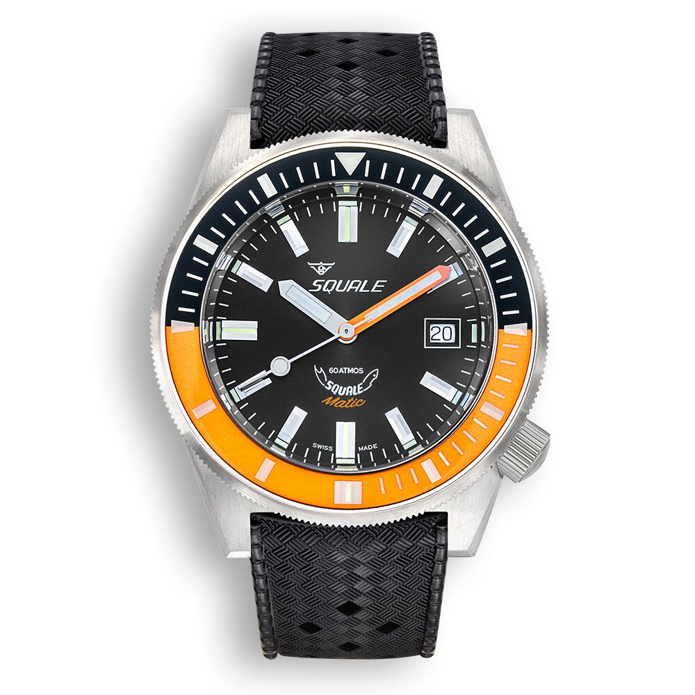 Squale 60 atmos Squalematic Dive Watch - Orange/Black