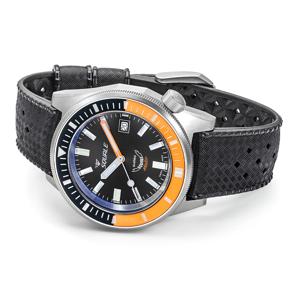 Squale 60 atmos Squalematic Dive Watch - Orange/Black