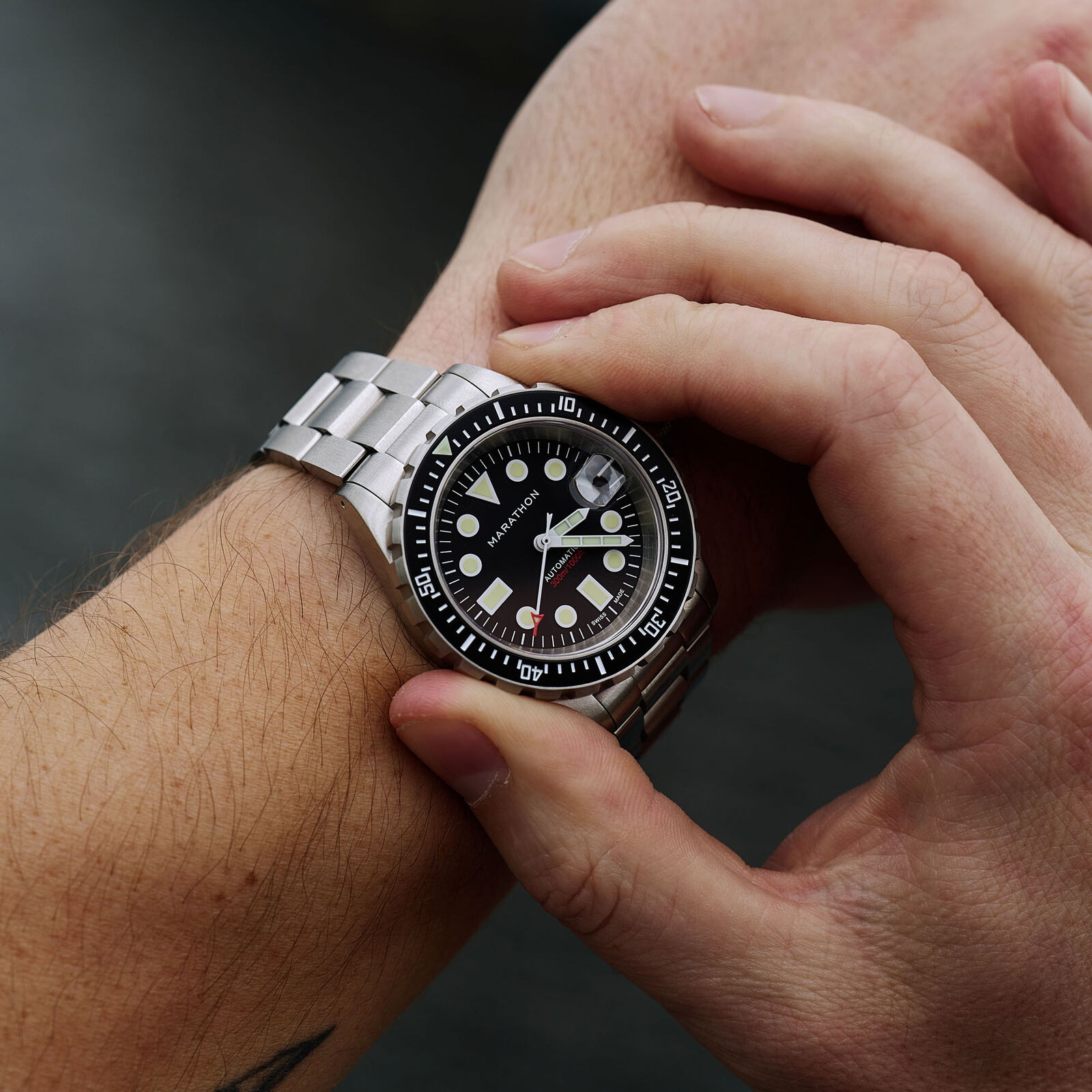 Marathon OSAR-D Search and Rescue Dive Watch - Bracelet