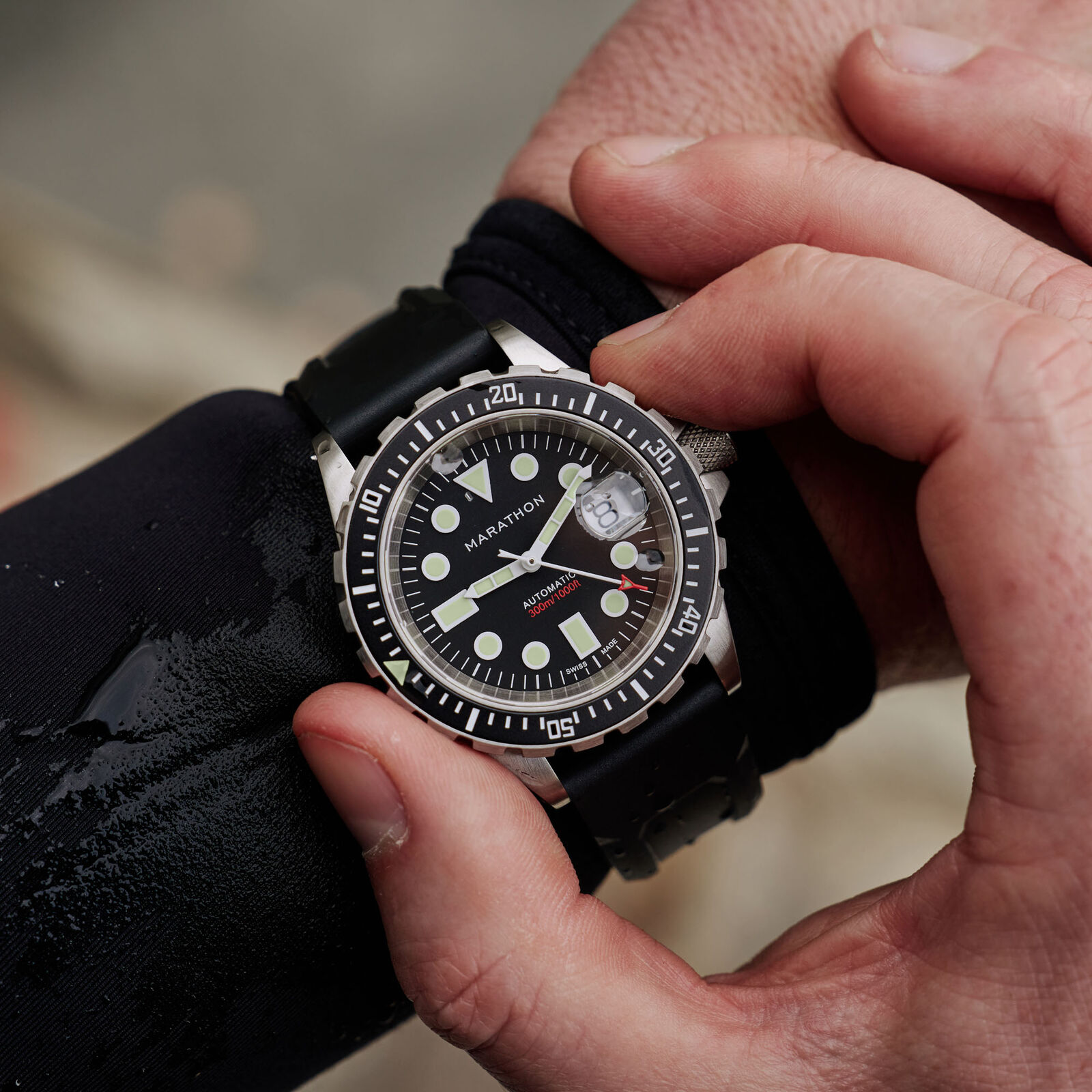 Marathon OSAR-D Search and Rescue Dive Watch - Rubber