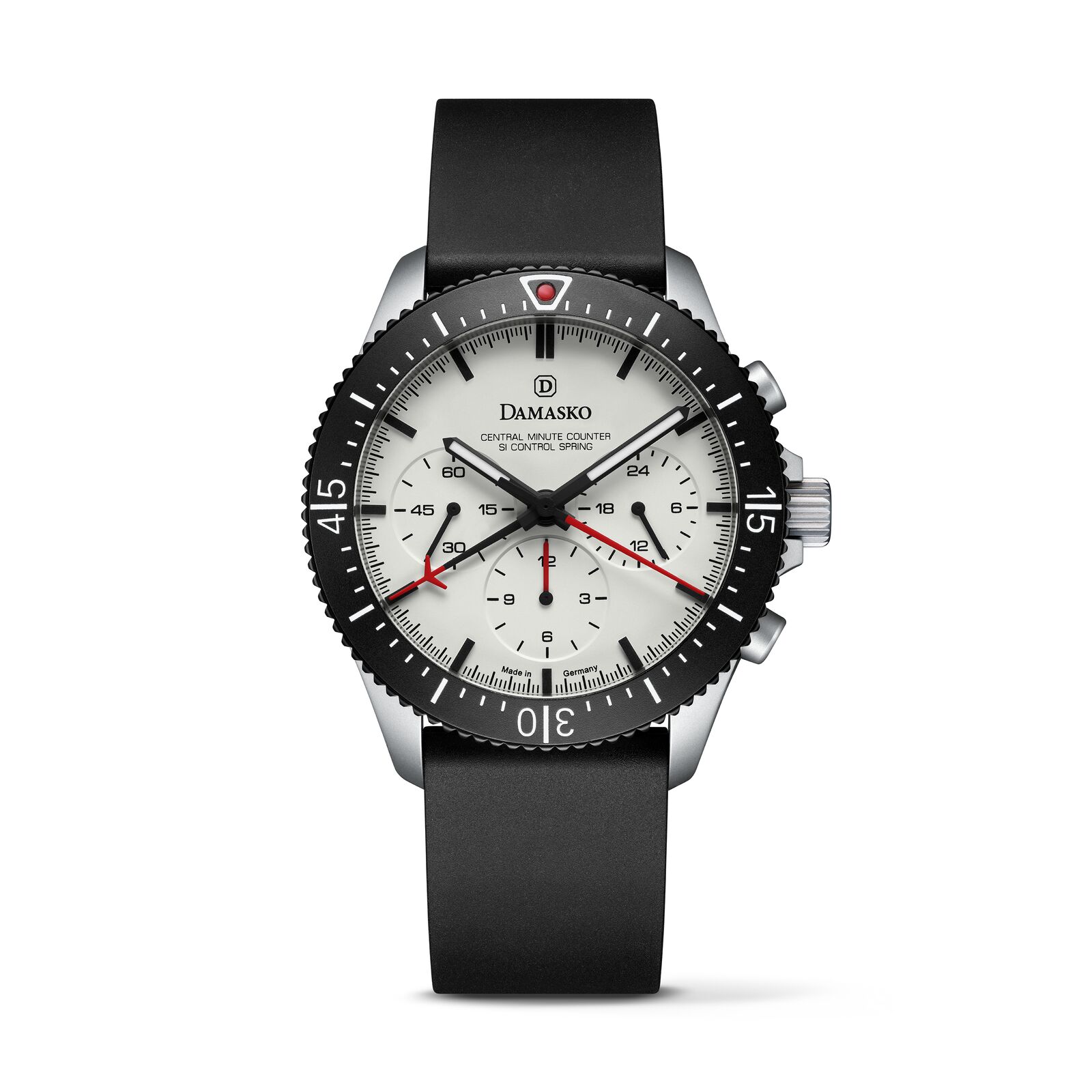 Damasko DC87 Si Chronograph Pilot Watch with Rubber Strap