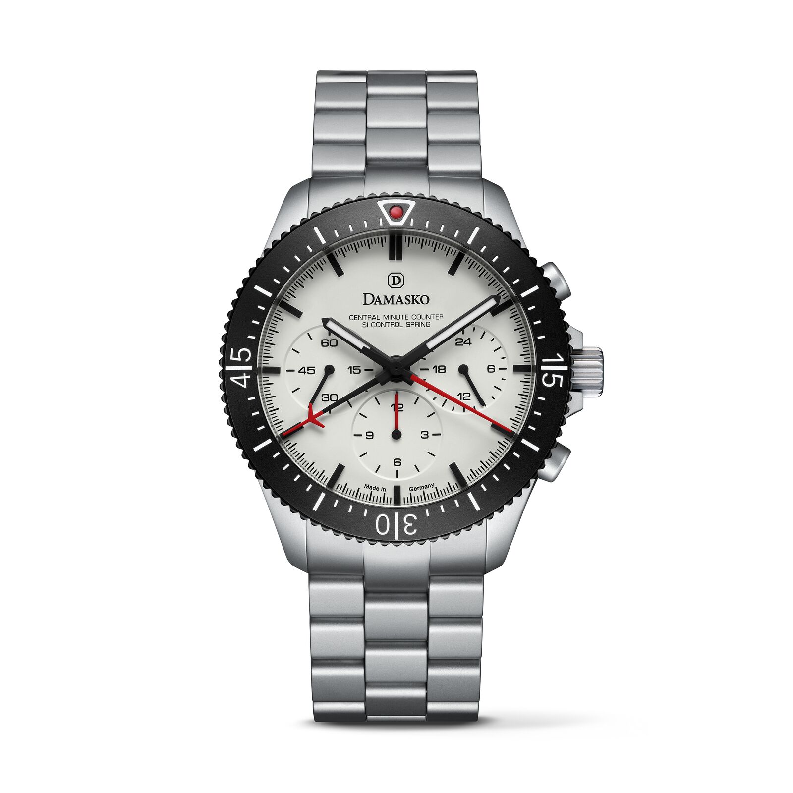 Damasko DC87 Si Chronograph Pilot Watch with Ice Hardened Stainless Steel Bracelet