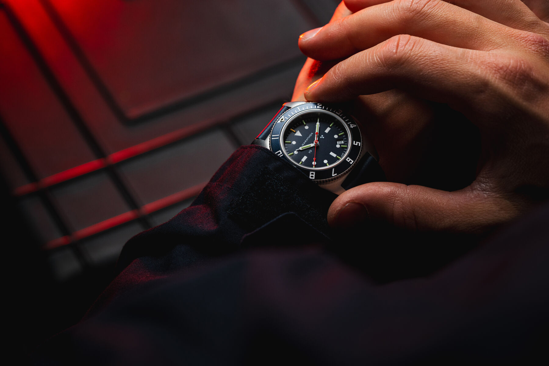 Marathon Blue Yonder Steel Navigator Watch with Date