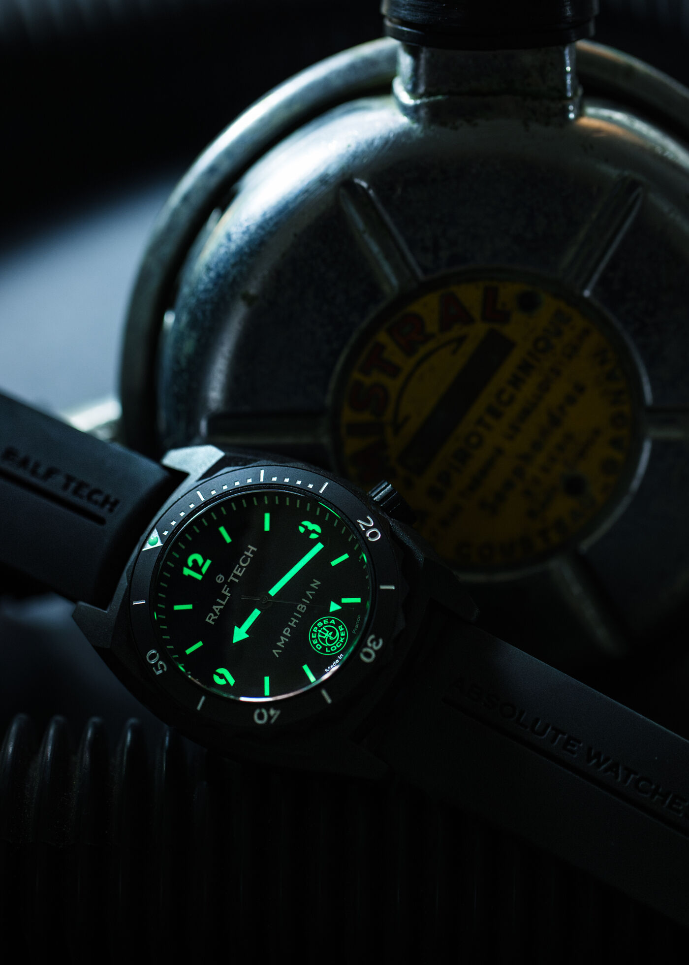 Ralf Tech - The Beast Electric Black Amphibian Dive Watch