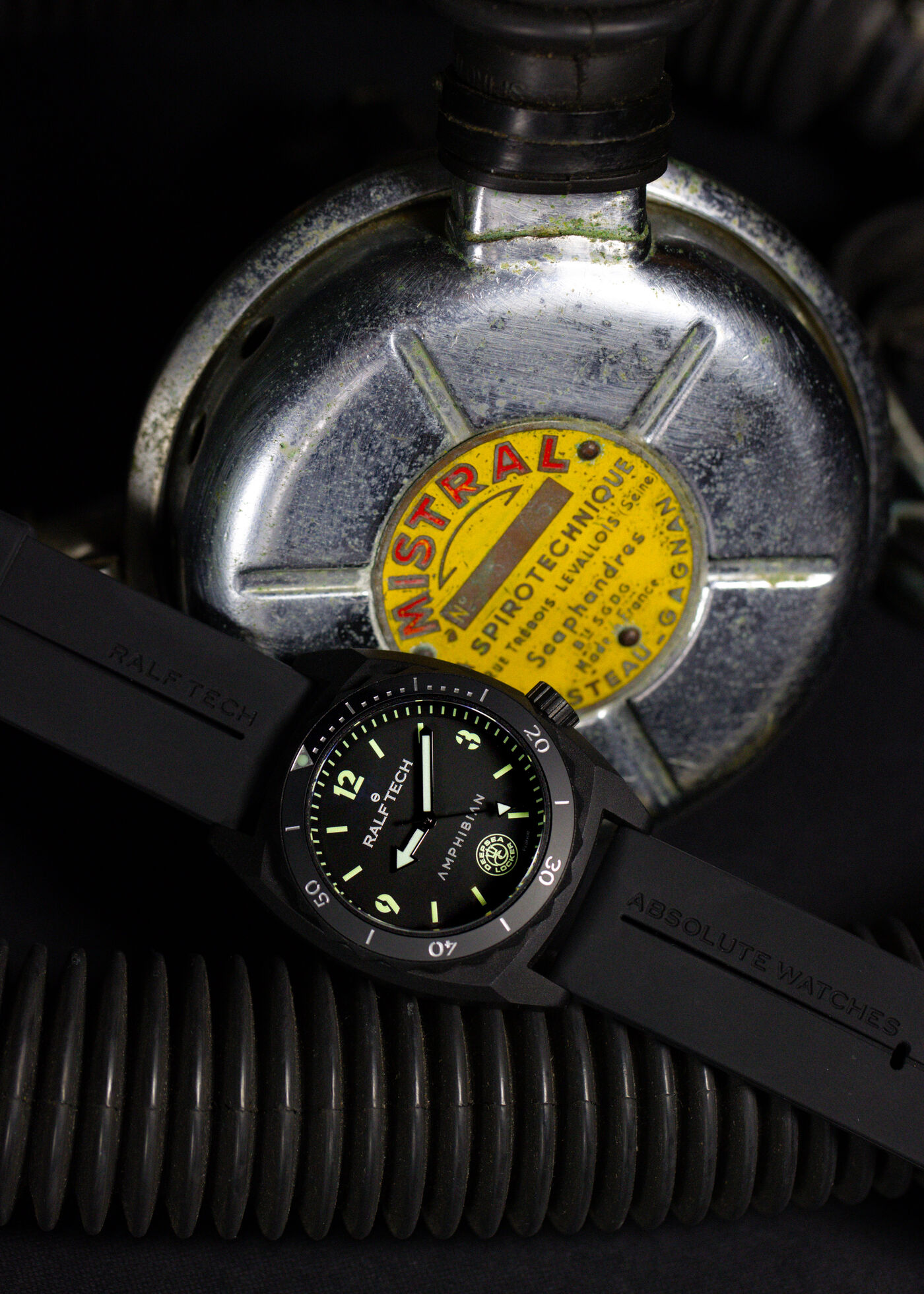 Ralf Tech - The Beast Electric Black Amphibian Dive Watch