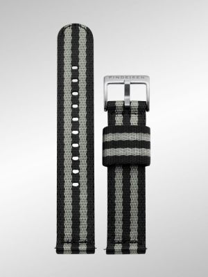 Findeisen Nylon Strap Black-Grey - 20mm