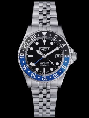 Davosa Ternos Diver GMT Dive Watch Blue-Black / Pentalink