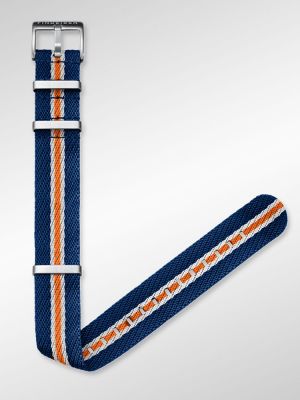 Findeisen Nylon Strap - 1-Piece Blue-Orange - 20mm