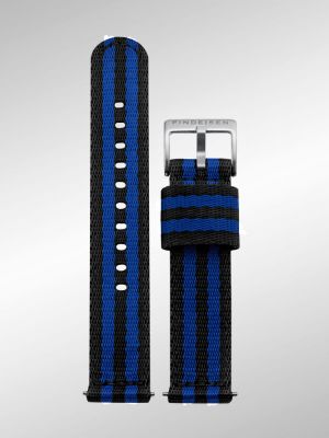 Findeisen Nylon Strap Black-Blue - 20mm
