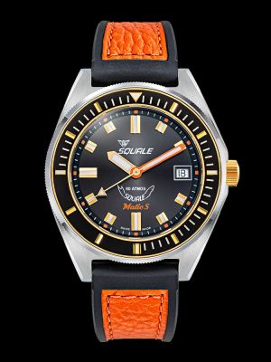 Squale Matic S Two Tone Dive Watch - Leather