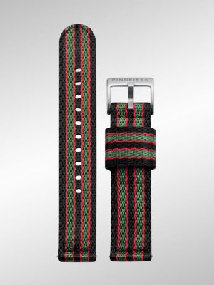 Findeisen Nylon Strap Black-Green - 20mm